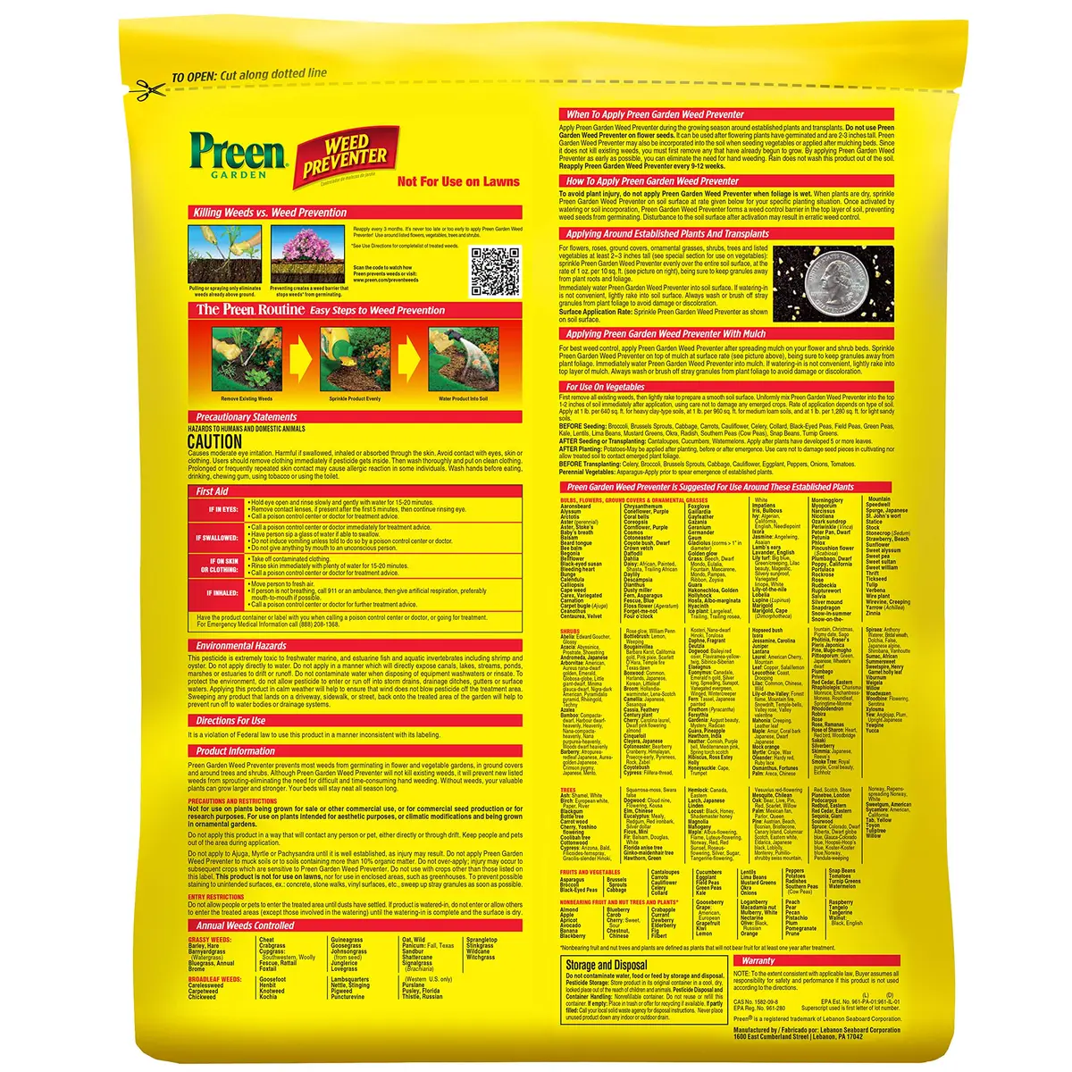 Preen Garden Weed Preventer 13 lb | Up to 3 Months Weed Control in Beds - view 2