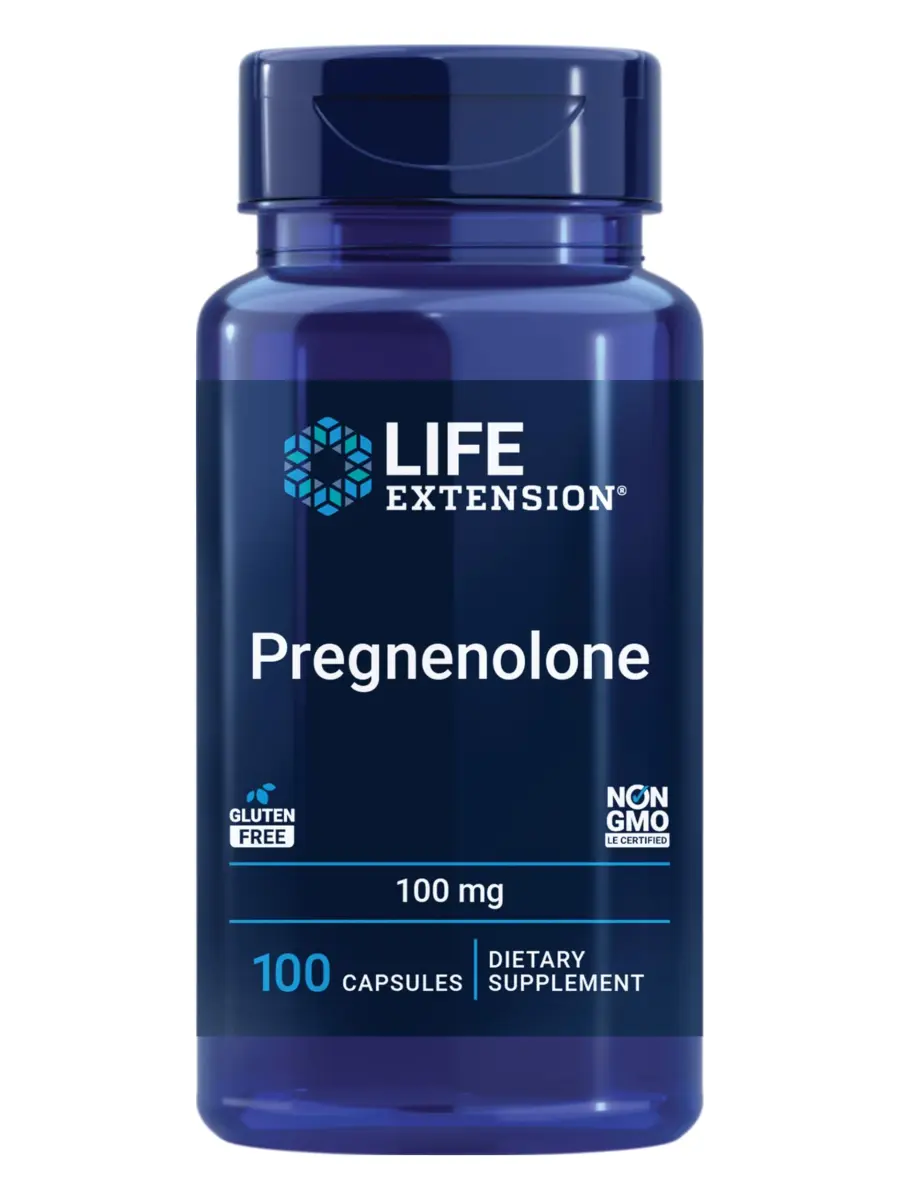 Life Extension Pregnenolone Hormone Balance Supplement 100 mg (100 Count) | Supports Cognitive Health & Mood - main product image
