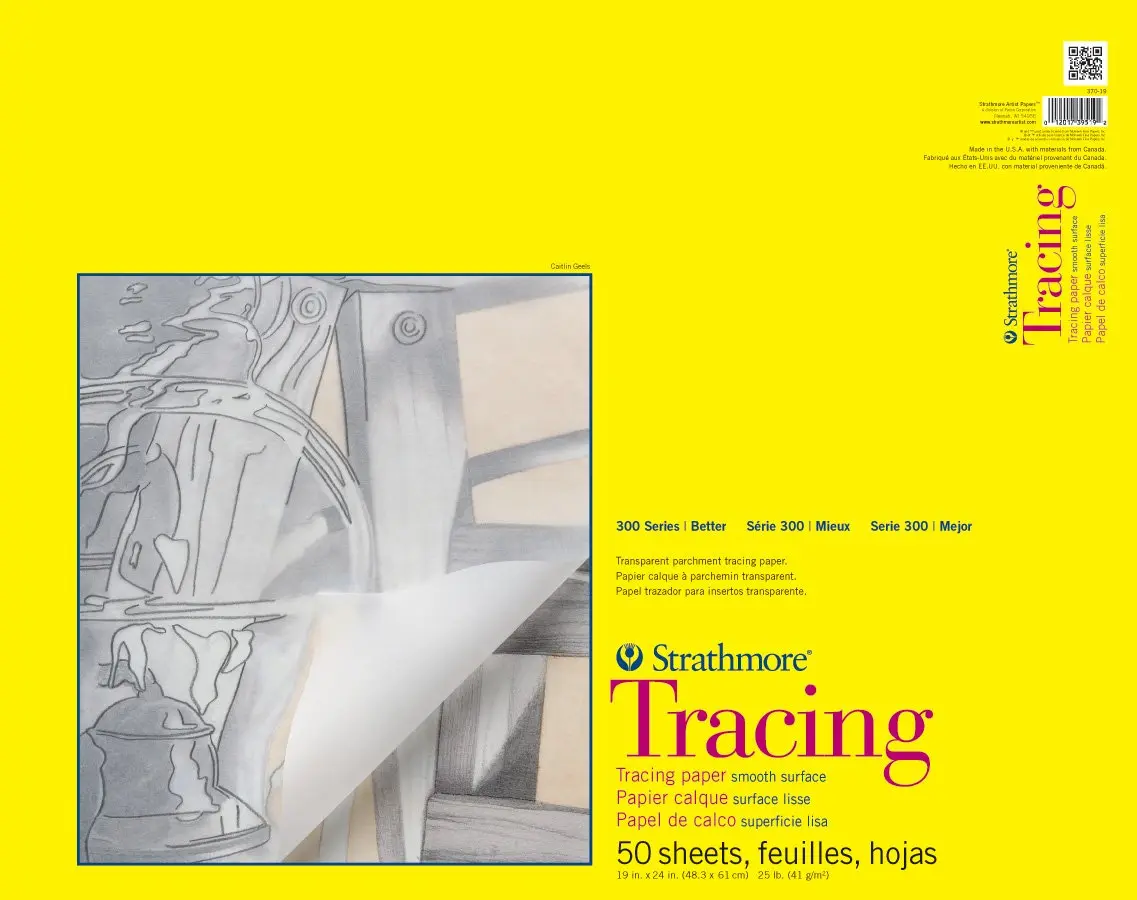 Strathmore 300 Series Tape Bound Tracing Pad 19 x 24 inches | High-Transparency Art Paper for Artists - main product image