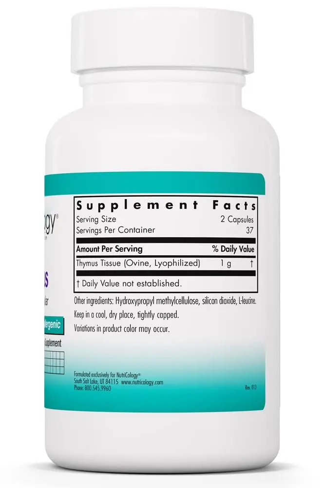 Allergy Research Group Thymus Ovine Glandular Extract 75 Vegicaps | Supports Immune & Thymus Health - view 2