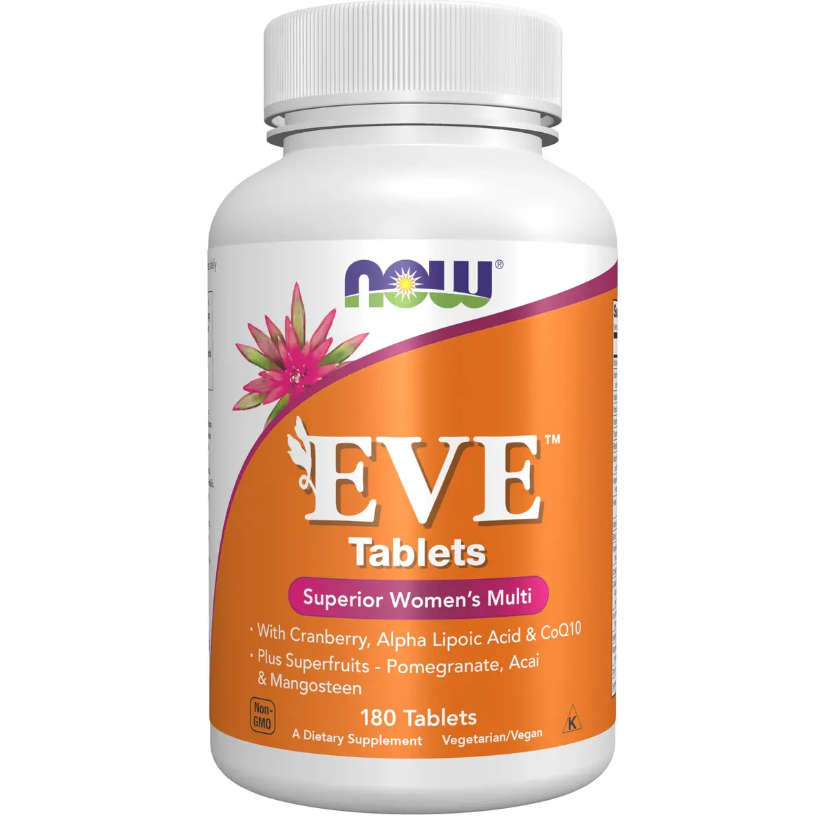 NOW Supplements Eve Women's Multivitamin 180 Tabs | Cranberry, CoQ10 & Superfruits for Women - main product image