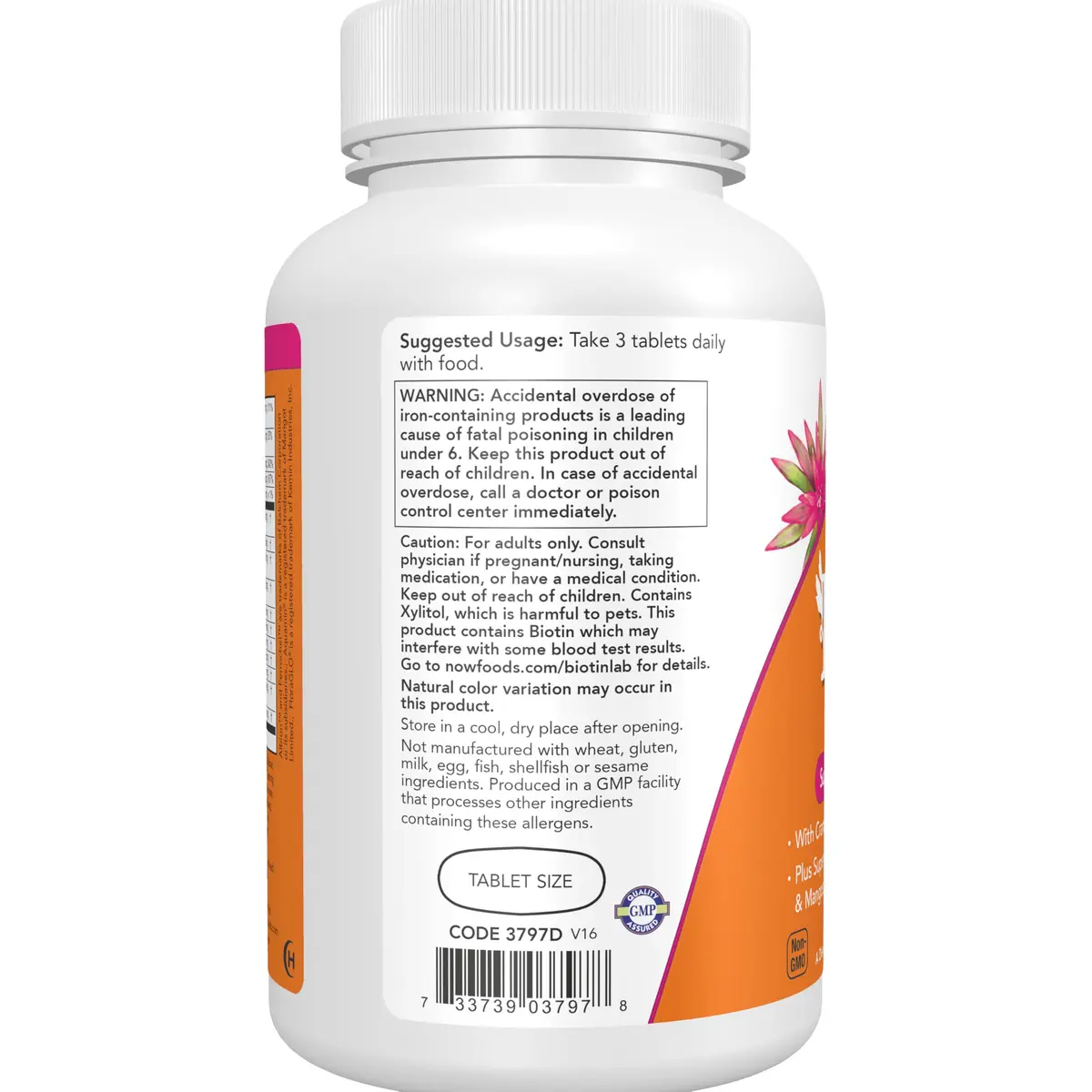 NOW Supplements Eve Women's Multivitamin 180 Tabs | Cranberry, CoQ10 & Superfruits for Women - view 3