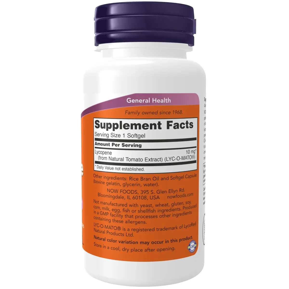 NOW Lycopene 10 mg with Tomato Extract | Supports Cardiovascular & Immune Health - view 2