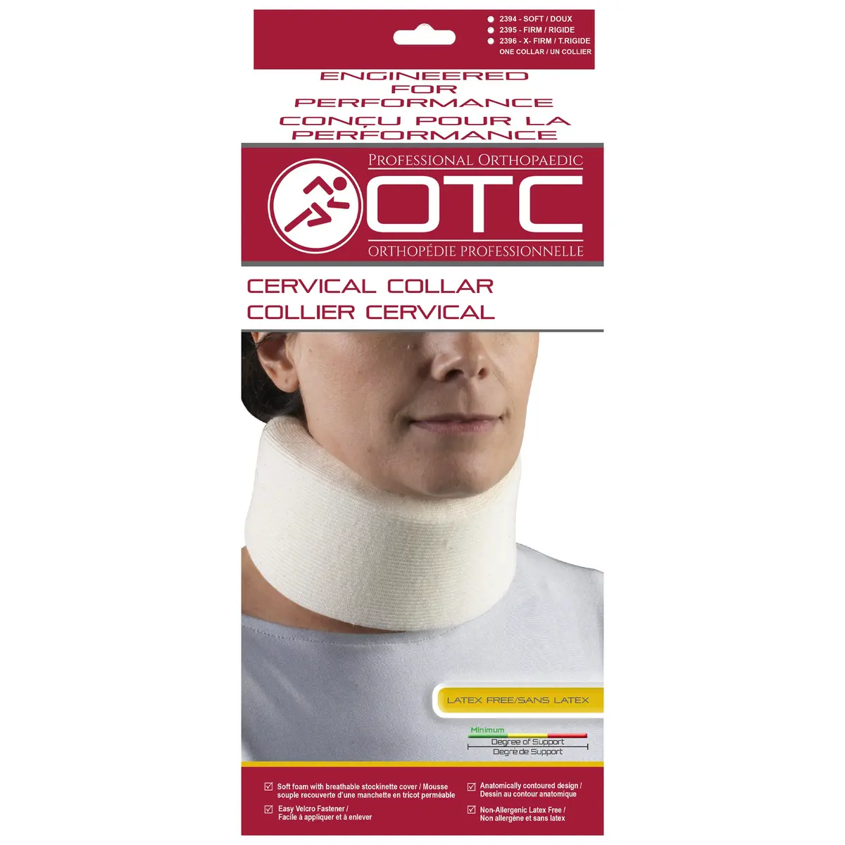 OTC Soft Contour Foam Cervical Collar Neck Support Brace, Average 3" Depth, Small | Limits Painful Neck Movements - view 3