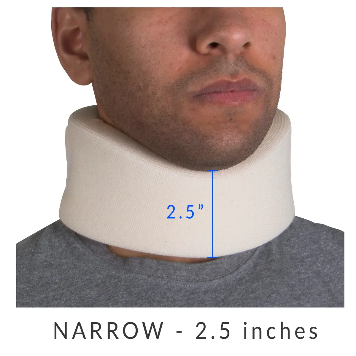 OTC Soft Contour Foam Cervical Collar Neck Support Brace Medium 2.5" Depth (6.35 cm) | Limits Motion for Pain Relief - view 5