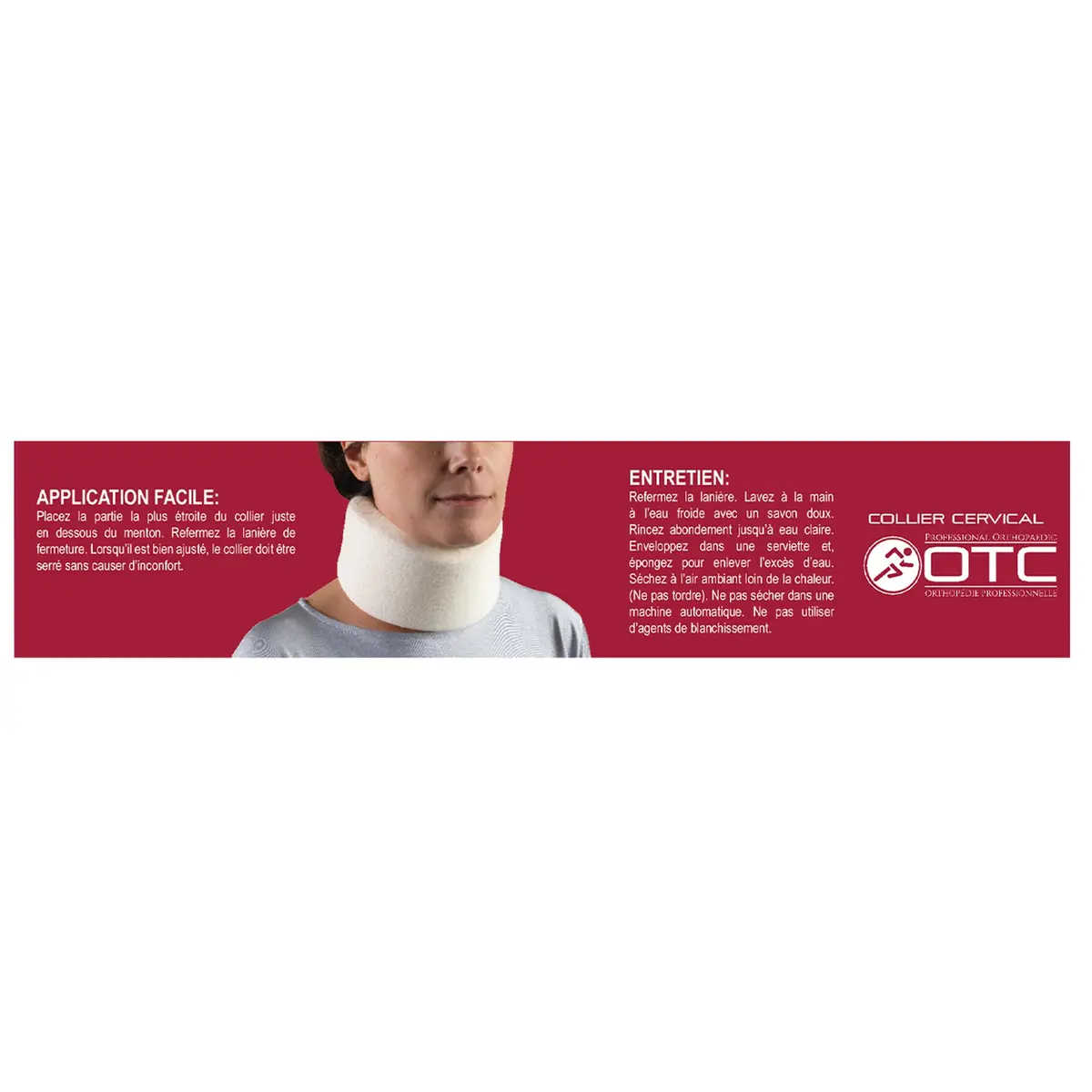 OTC Soft Contour Foam Cervical Collar Neck Support Brace Medium 2.5" Depth (6.35 cm) | Limits Motion for Pain Relief - view 8