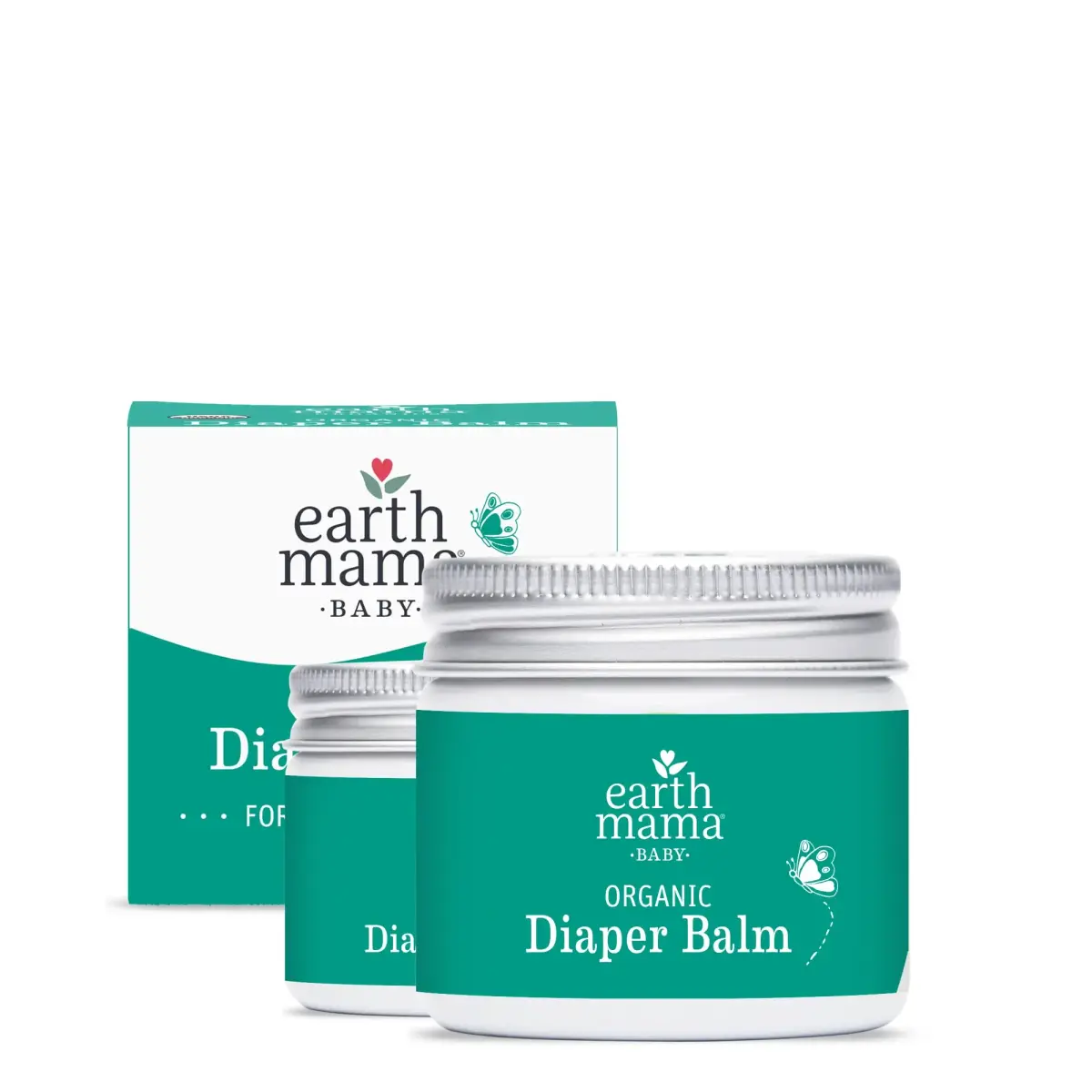 Earth Mama Organic Diaper Balm 60ml (2 Fl Oz) | EWG Verified, Petroleum-Free, Calendula for Sensitive Skin (2-Pack) - main product image