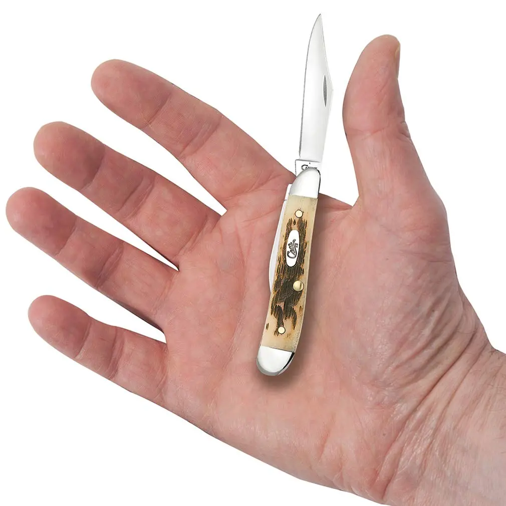 Case Pocket Knife Amber Bone Peanut 2 7/8 Inches | Durable, Compact & Made in USA - view 6
