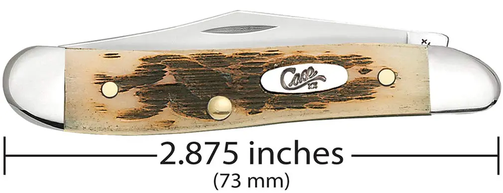Case Pocket Knife Amber Bone Peanut 2 7/8 Inches | Durable, Compact & Made in USA - view 2