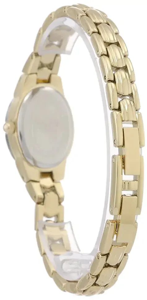 Armitron Women's Black/Gold-Tone Oval Bracelet Watch 17mm | Japanese Quartz Movement - view 5