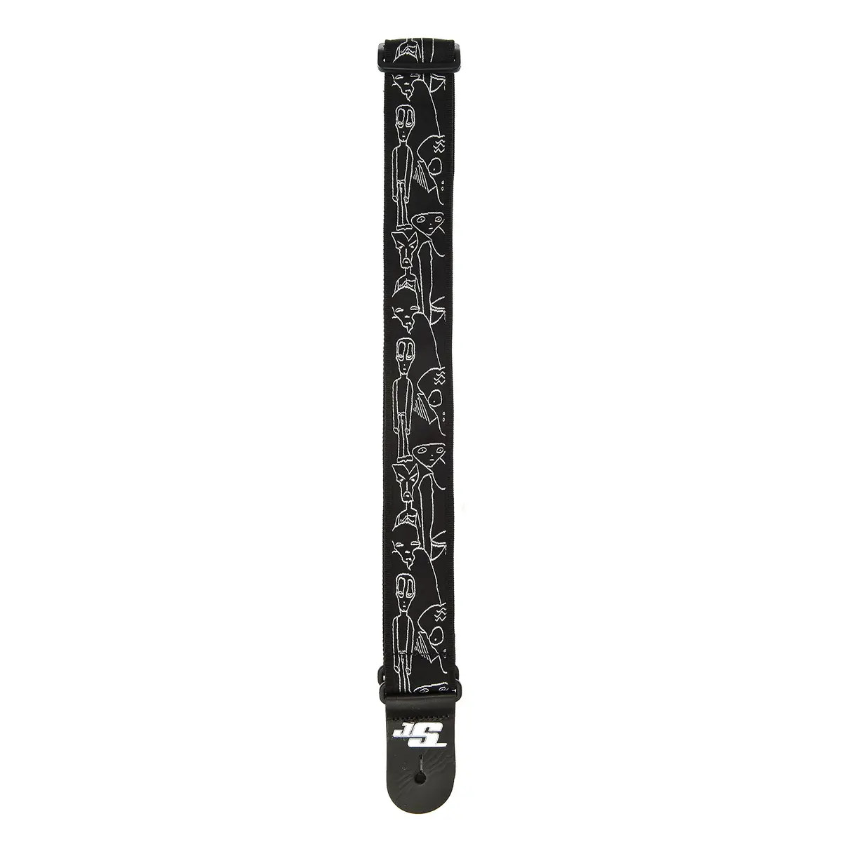 D'Addario 50MM Js Strap, Silver Sketches | Adjustable Guitar Strap with Joe Satriani Artwork - view 3