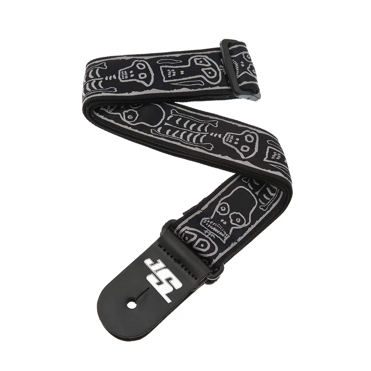 D'Addario Planet Waves 50JS01 Joe Satriani Guitar Strap, Skull n' Bones | Adjustable nylon strap with Satriani artwork - main product image