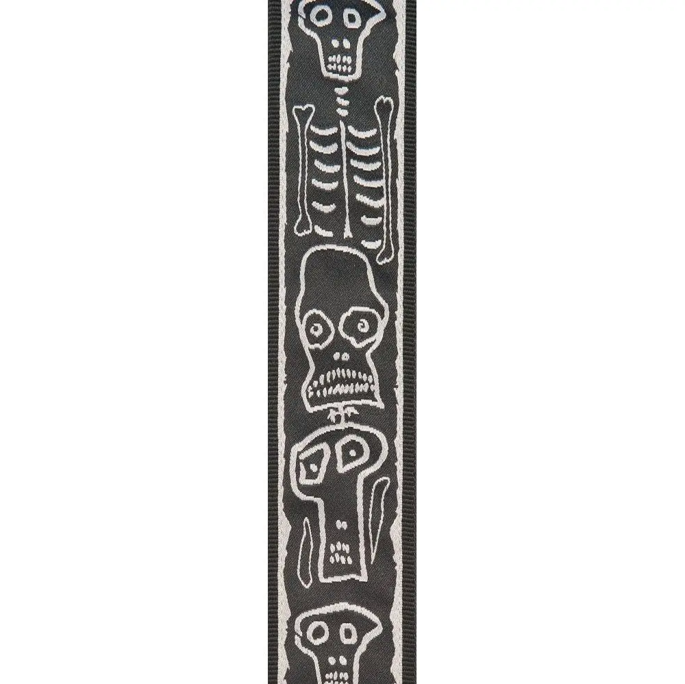 D'Addario Planet Waves 50JS01 Joe Satriani Guitar Strap, Skull n' Bones | Adjustable nylon strap with Satriani artwork - view 4