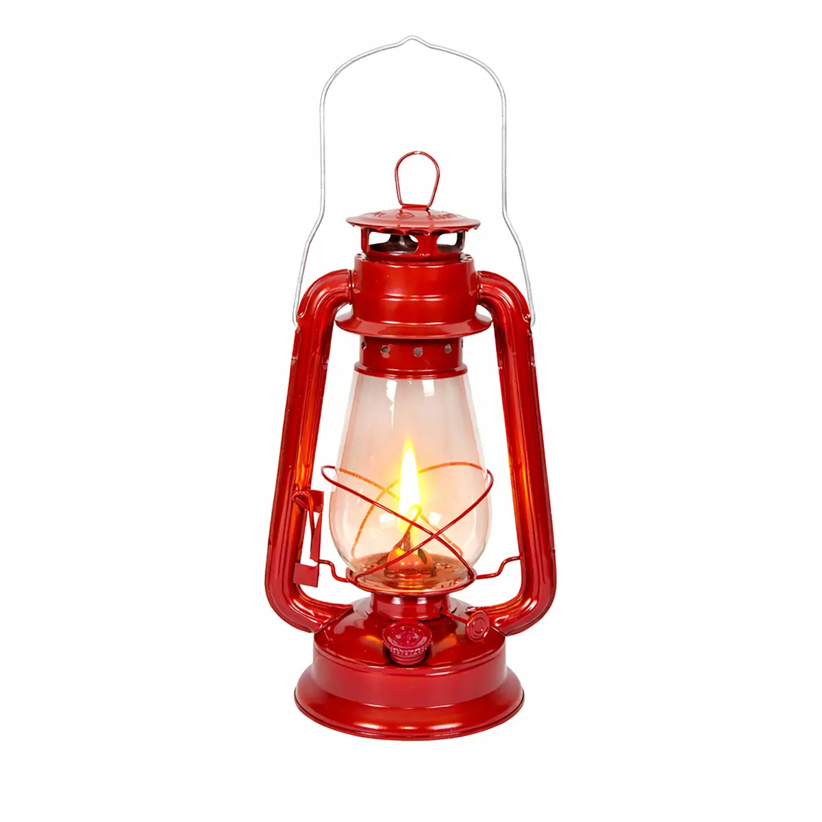 Stansport 12-inch Hurricane Lantern (127) Red | Classic Vintage Design for Camping, Cabins & Emergencies - main product image