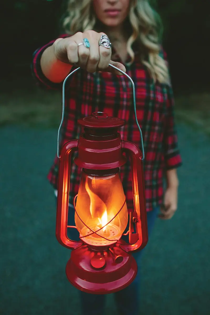 Stansport 12-inch Hurricane Lantern (127) Red | Classic Vintage Design for Camping, Cabins & Emergencies - view 5