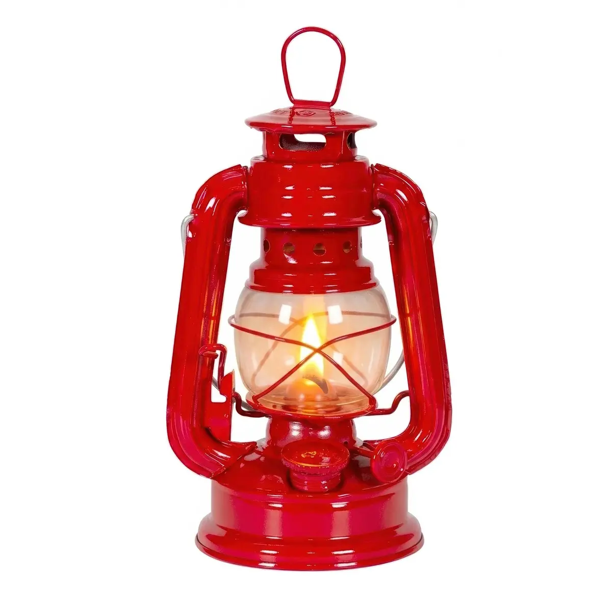 Stansport 8" Hurricane Lantern Red | Classic Metal Fuel Lamp for Camping & Outdoors - main product image