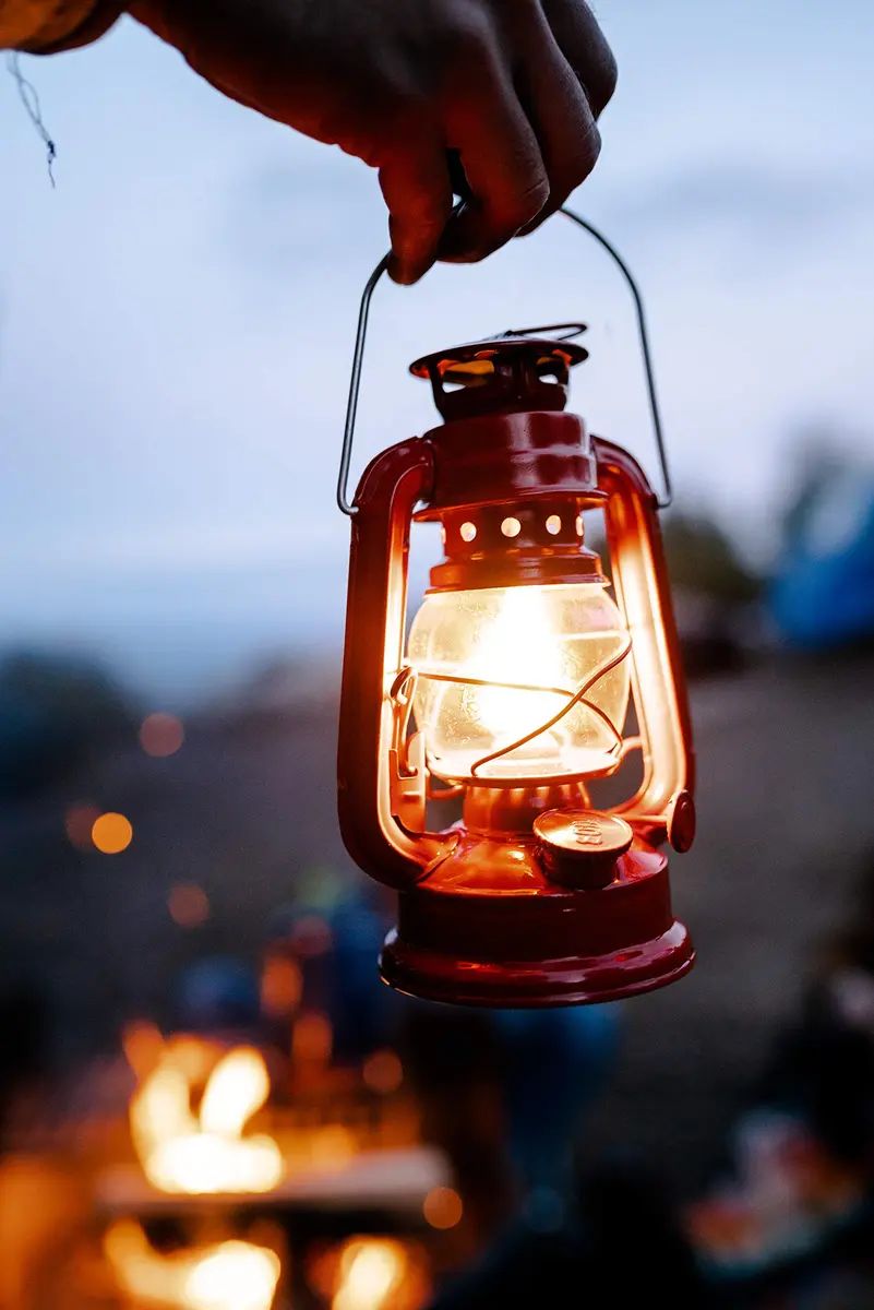Stansport 8" Hurricane Lantern Red | Classic Metal Fuel Lamp for Camping & Outdoors - view 6