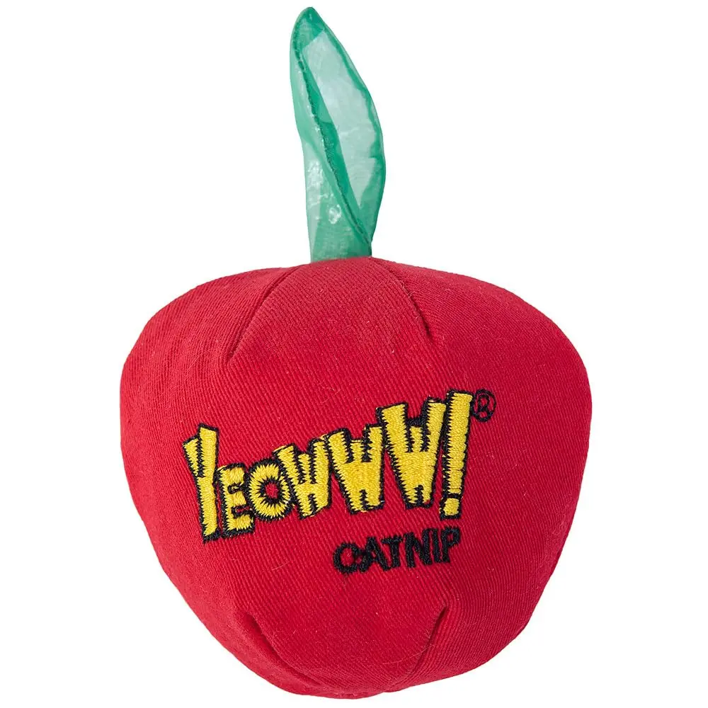 Yeowww! Catnip Apple Cat Toy 4 inch | 100% Organic Catnip, Crinkly Stem & Leaf - main product image