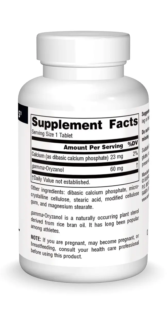 Source Naturals Gamma Oryzanol 60 mg 200 Tablets | Natural Plant Sterol for Athletes - view 3