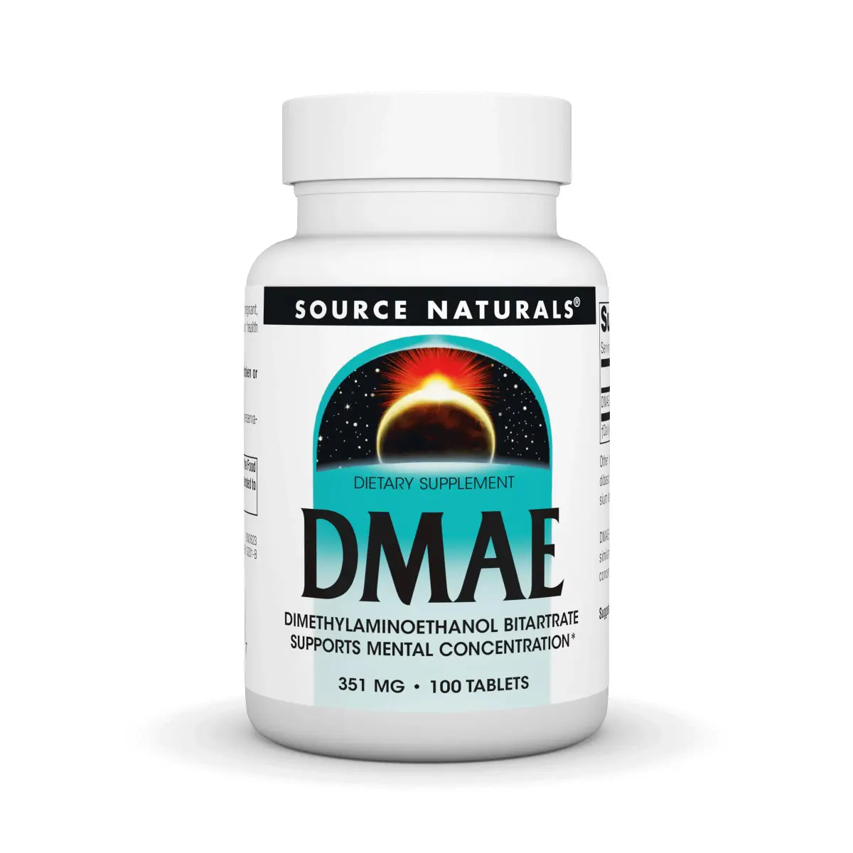 Source Naturals DMAE 351 mg 100 Tablets | Supports Mental Concentration & Brain Health - main product image