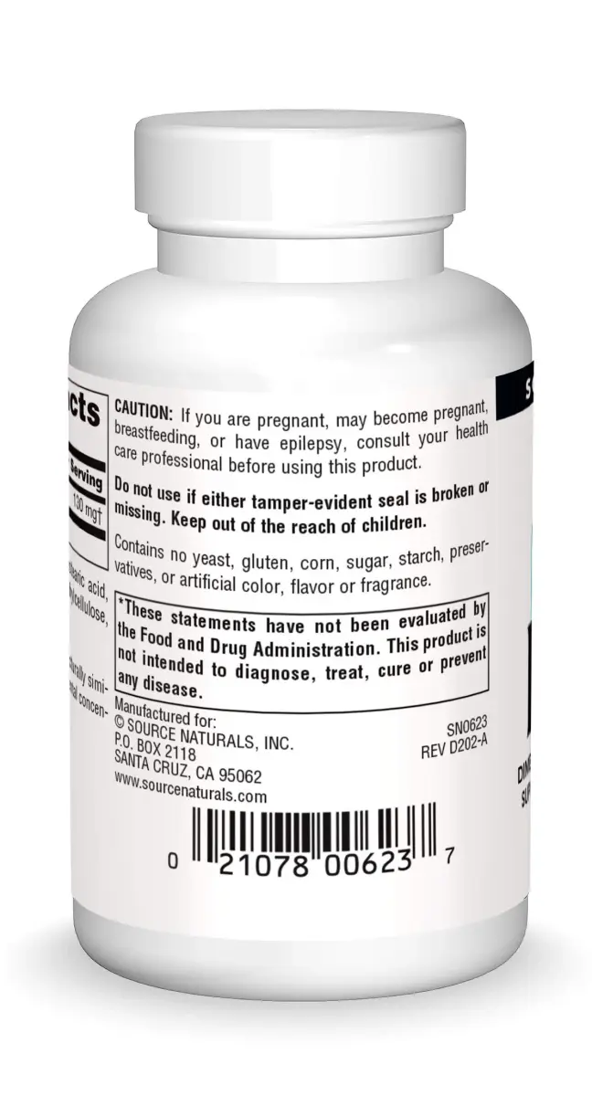 Source Naturals DMAE 351 mg 100 Tablets | Supports Mental Concentration & Brain Health - view 3