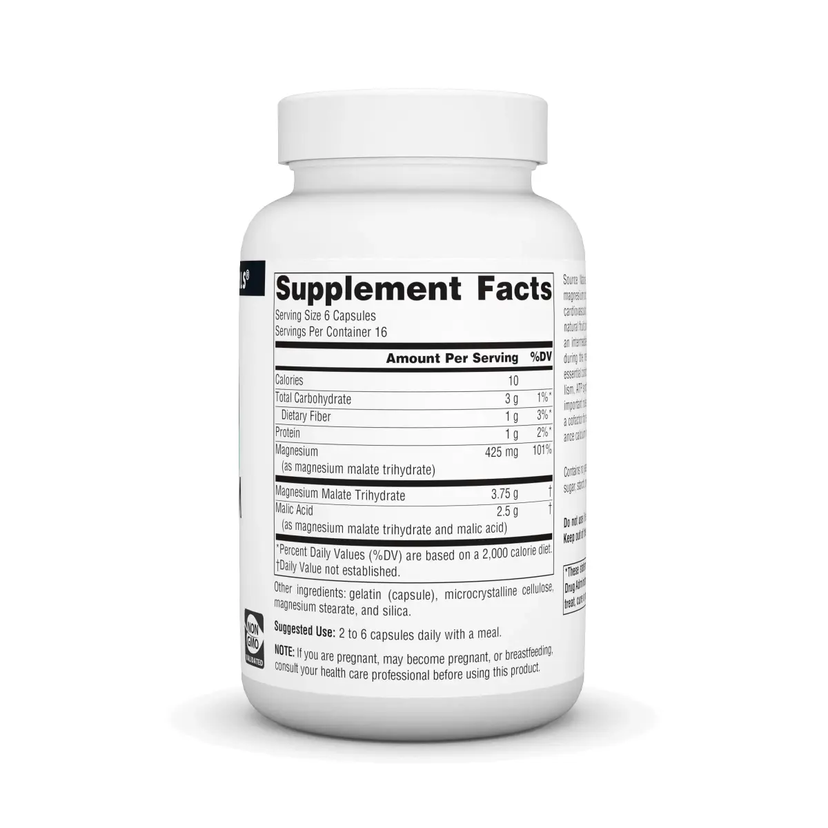Source Naturals Magnesium Malate Capsules 3750 mg (100 Count) | Supports Muscle & Energy Production - view 2