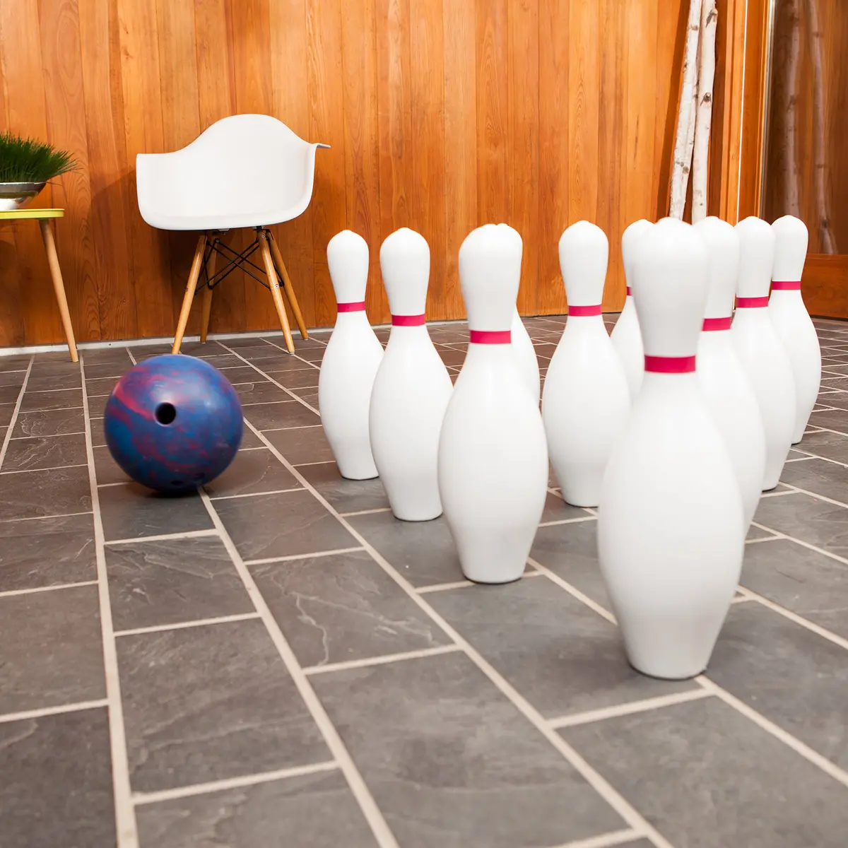 Champion Sports Rubber Bowling Ball 2.5 Lb | Easy Grip for Beginners, Lightweight & Safe - view 6