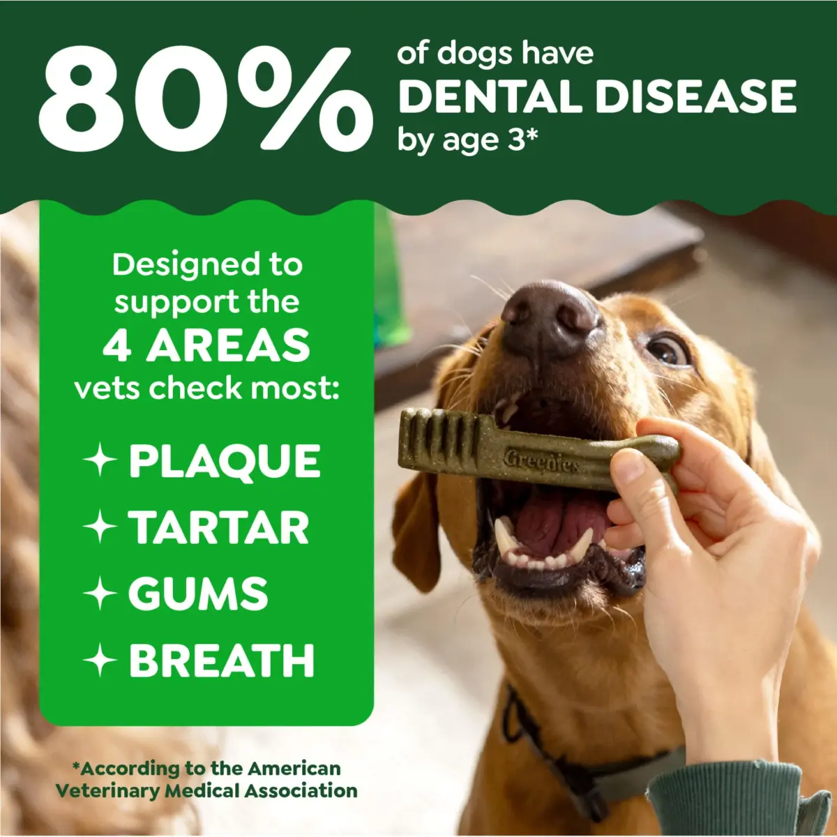 Greenies Teenie Original Natural Dental Dog Treats, Chicken, 65 Count (18 oz / 510 g) | Veterinarian-Recommended Dental Care for Dogs 5-15 lbs - view 4