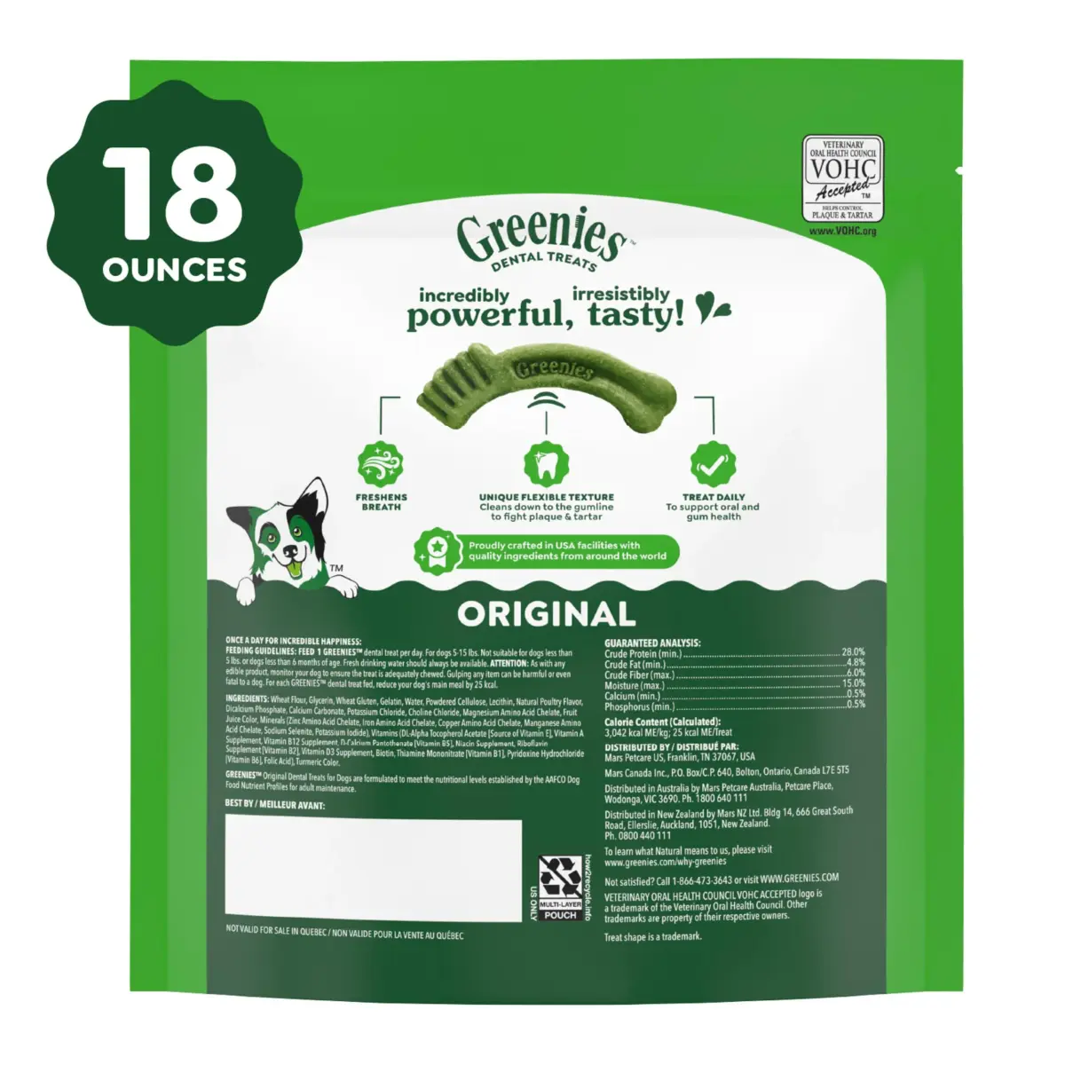 Greenies Teenie Original Natural Dental Dog Treats, Chicken, 65 Count (18 oz / 510 g) | Veterinarian-Recommended Dental Care for Dogs 5-15 lbs - view 9