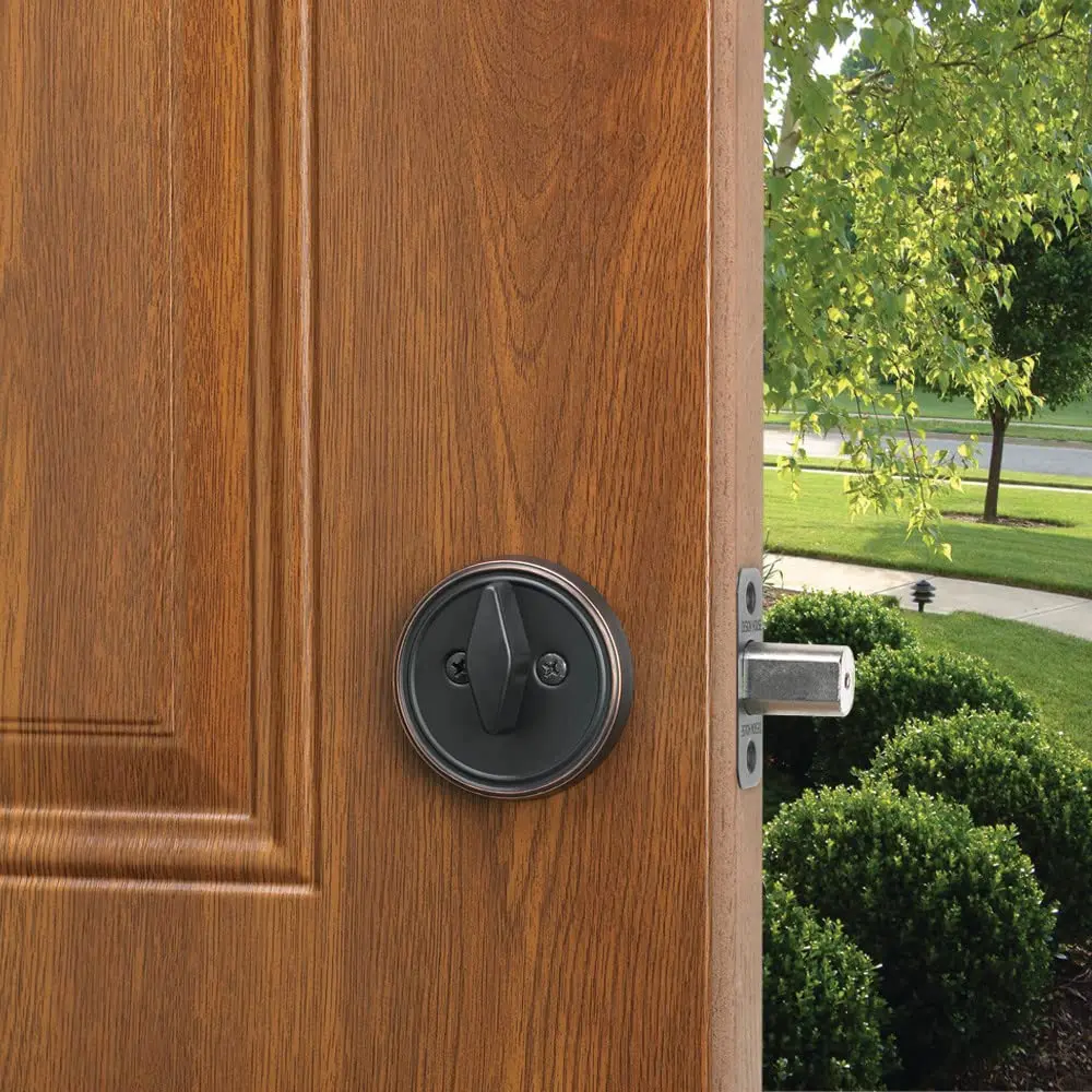 Design House Pro Series Single Cylinder Deadbolt Oil Rubbed Bronze | ANSI Grade-3 Certified Home Security - view 4