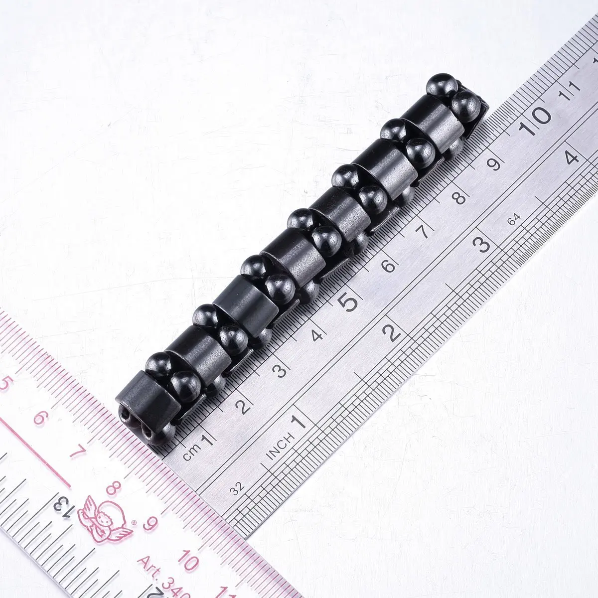 VIKI LYNN Hematite Magnetic Bracelets for Men and Women | Adjustable Magnetic Fidget Wristband Jewelry Gift - view 5