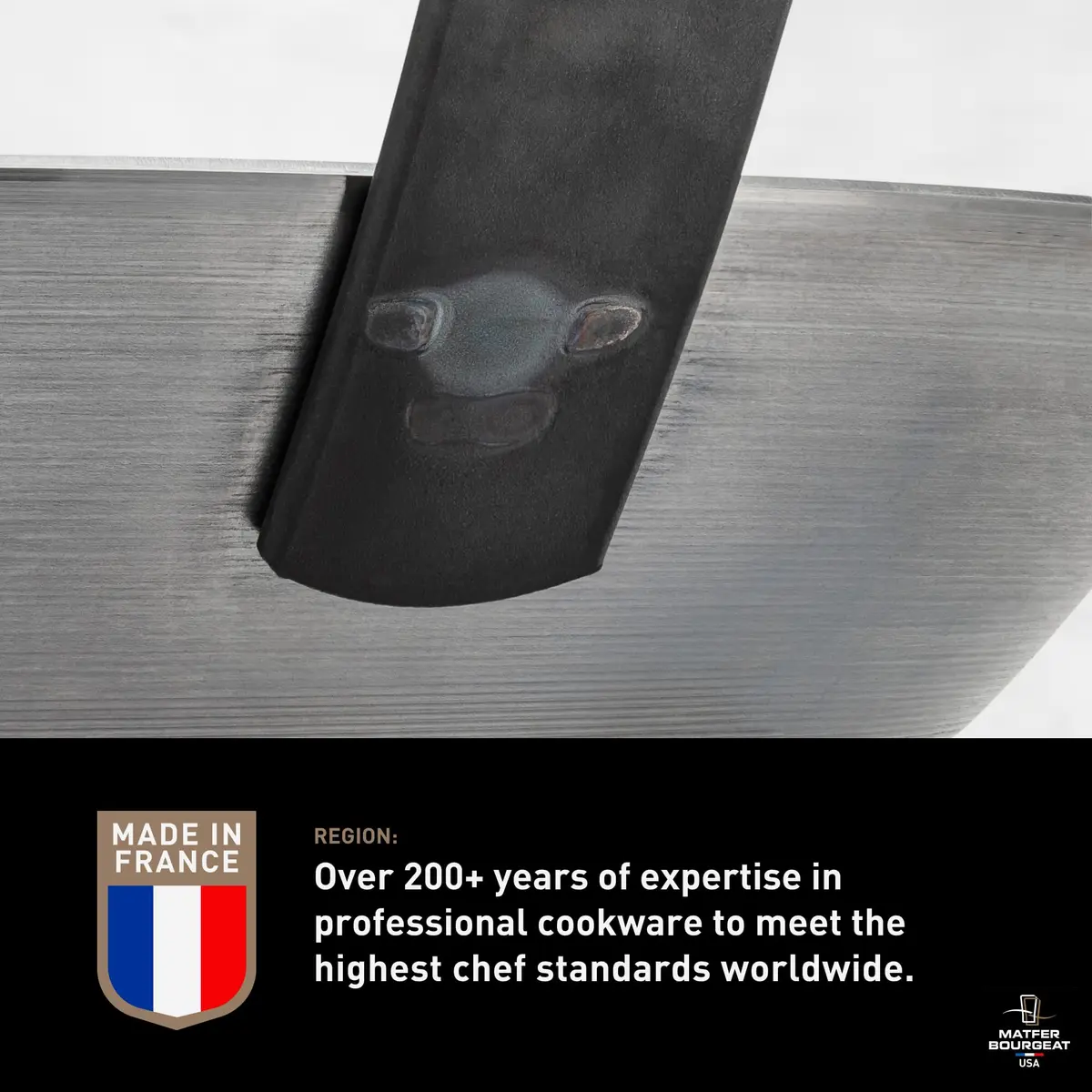 Matfer Bourgeat Black Carbon Steel Frying Pan 9 3/8" | High-Heat, Versatile, Made in France - view 4