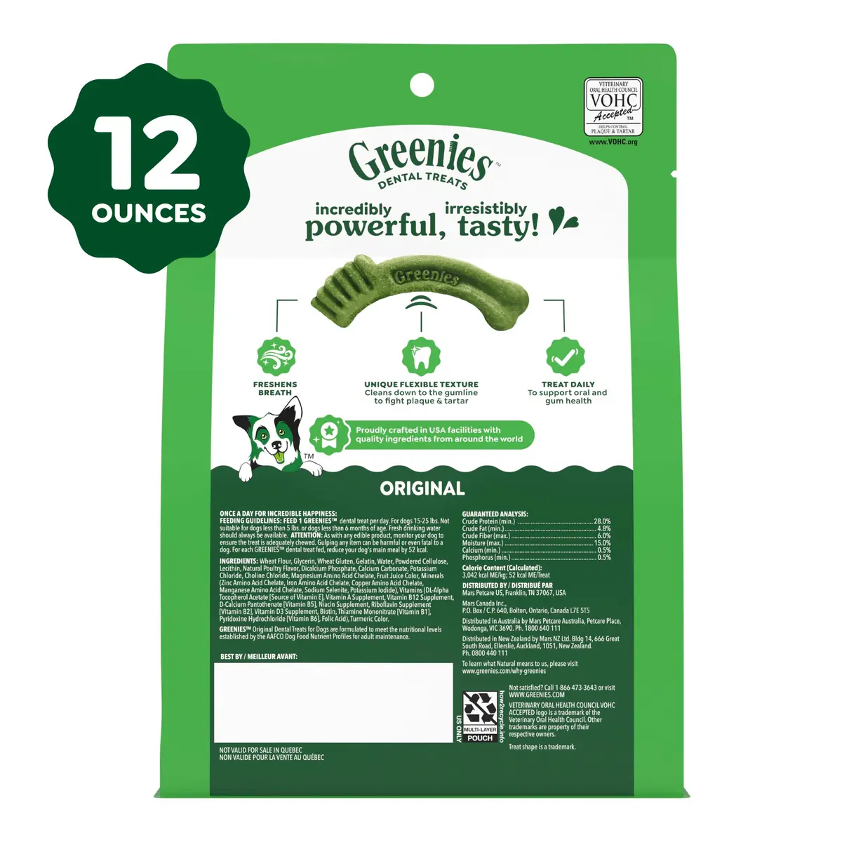 Greenies Petite Natural Dental Dog Treats, Original Flavor, 20 Count | Supports Plaque & Tartar, Fresh Breath (100-120c) - view 9