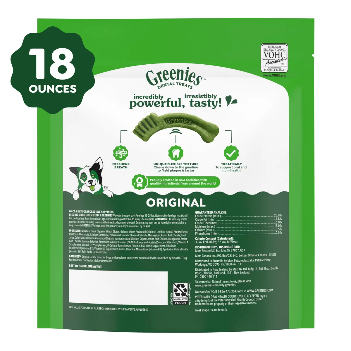 Greenies Petite Natural Dental Dog Treats, Original Flavor, 30 Count | Supports Oral Hygiene & Fresh Breath - view 9