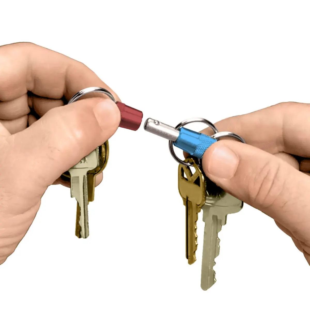 Lucky Line 3-Way Pull Apart Keychain 1 Pack | Sturdy Steel & Anodized Ends - view 2