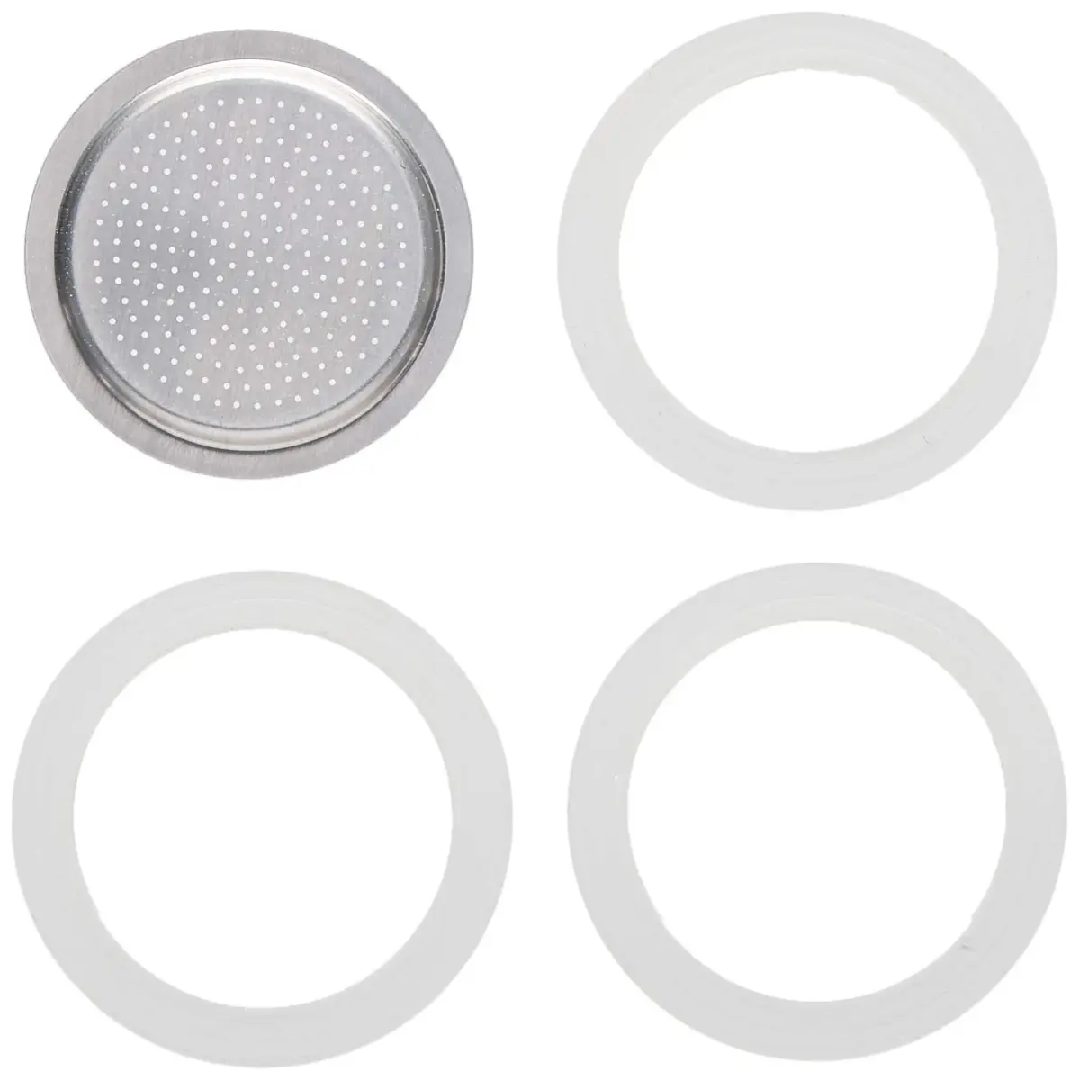 Bialetti 1-Cup Moka Espresso Machine Replacement Gaskets & Filter | Fits 1-Cup Aluminum Pots - main product image