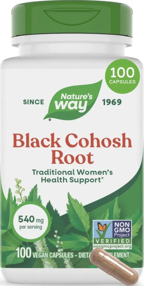 Nature's Way Black Cohosh Root Capsules 100 Count Vegan | Traditional Women's Herbal Supplement - main product image
