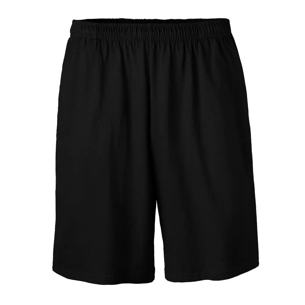 Soffe Men's Classic Cotton Pocket Short Black Large | 8" Inseam, Moisture-Wicking, Durable - main product image