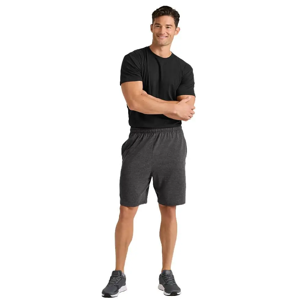 Soffe Men's Classic Cotton Pocket Short Black Large | 8" Inseam, Moisture-Wicking, Durable - view 2
