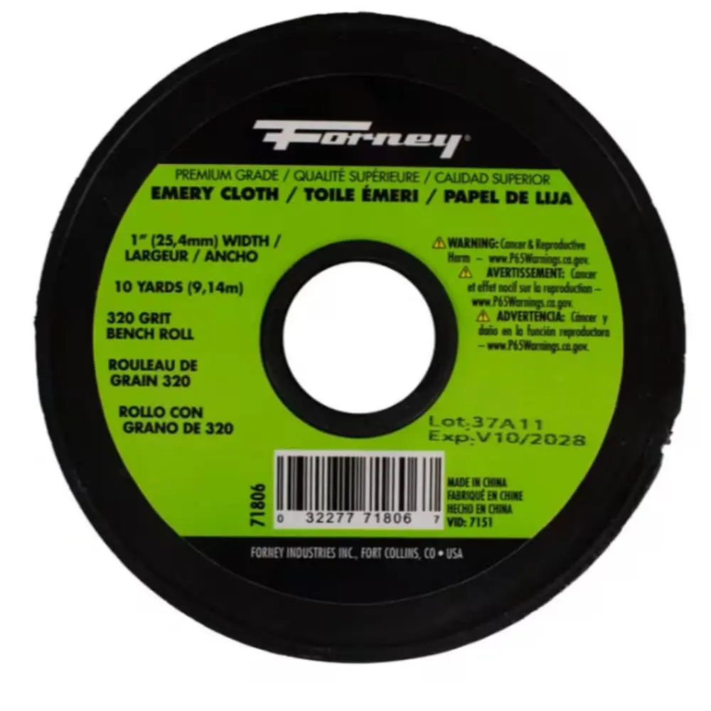 Forney Emery Cloth 80-Grit 1" x 10 Yd Bench Roll | Heavy-Duty Metal & Wood Sanding - view 2