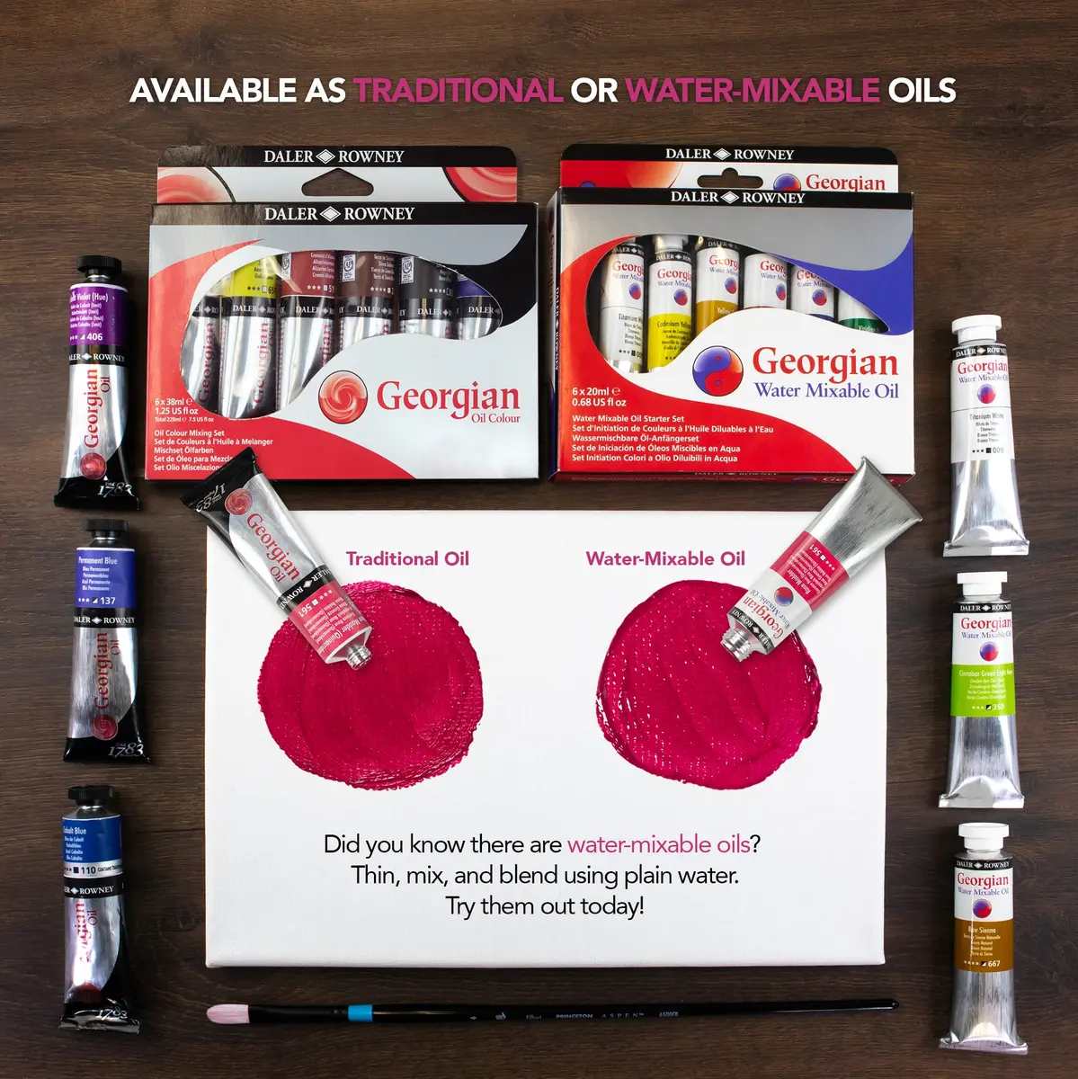 Daler Rowney Georgian Oil Paint Set 10-Tube | Professional Artist Supplies for Canvas & Paper - view 5