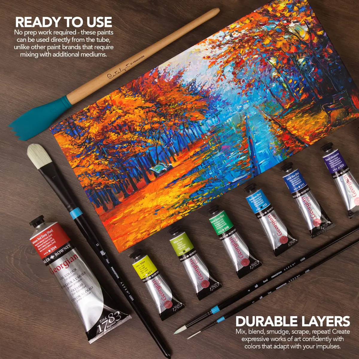 Daler Rowney Georgian Oil Paint Set 10-Tube | Professional Artist Supplies for Canvas & Paper - view 7