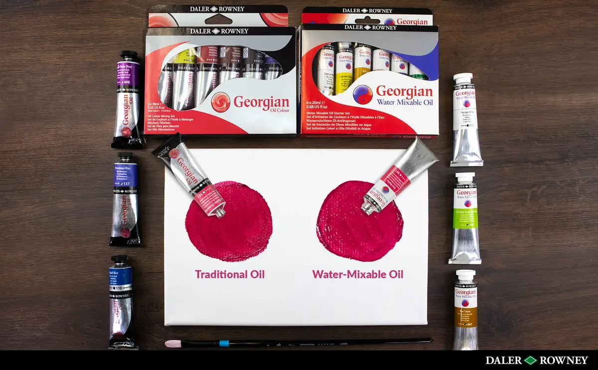 Daler Rowney Georgian Oil Paint Set 10-Tube | Professional Artist Supplies for Canvas & Paper - view 2
