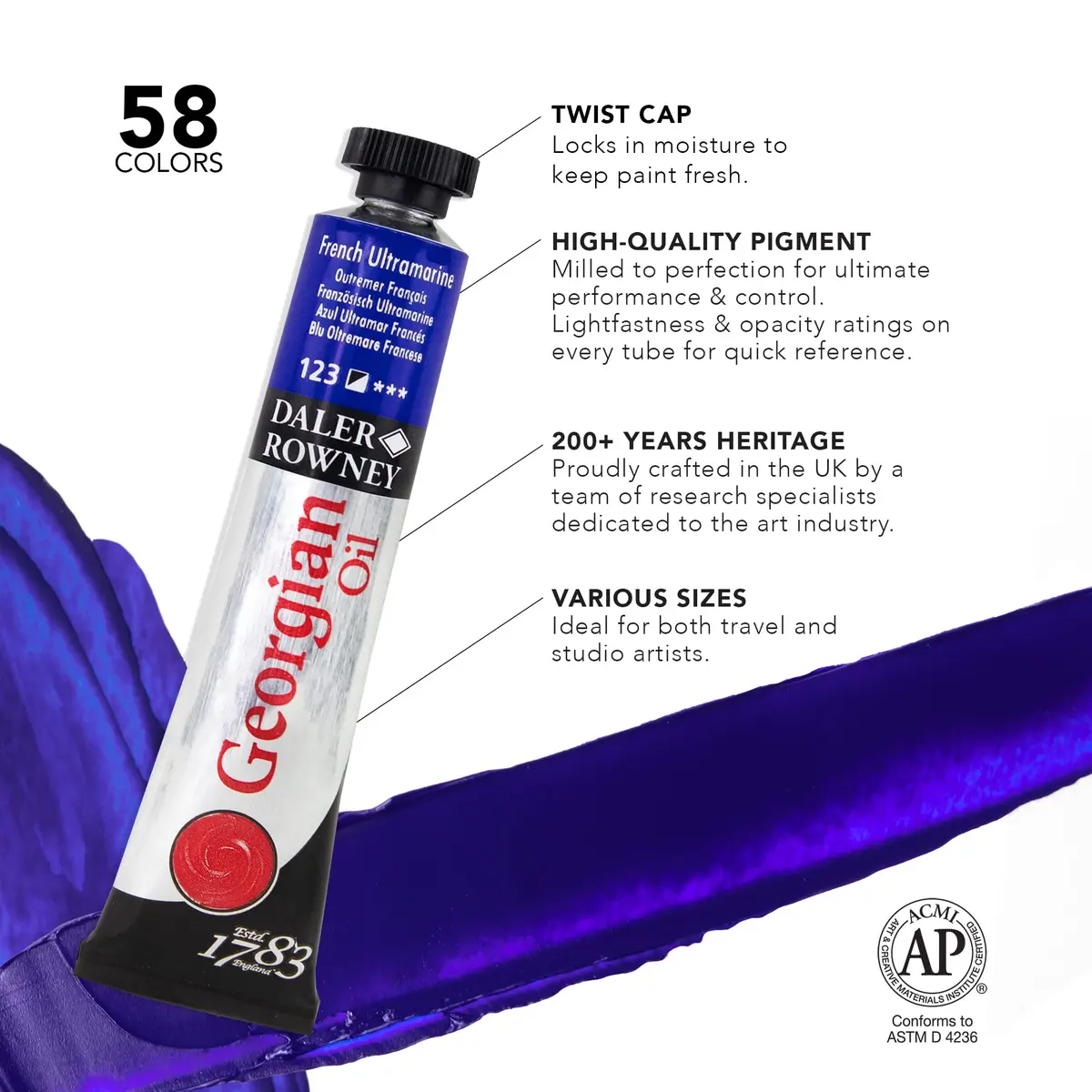 Daler Rowney Georgian Oil Paint Set 10-Tube | Professional Artist Supplies for Canvas & Paper - view 4