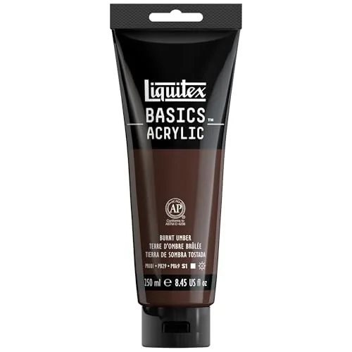 Liquitex BASICS Acrylic Paint, Burnt Umber, 118ml (4-oz) Tube | ASTM D4236 Certified Non-Toxic - main product image