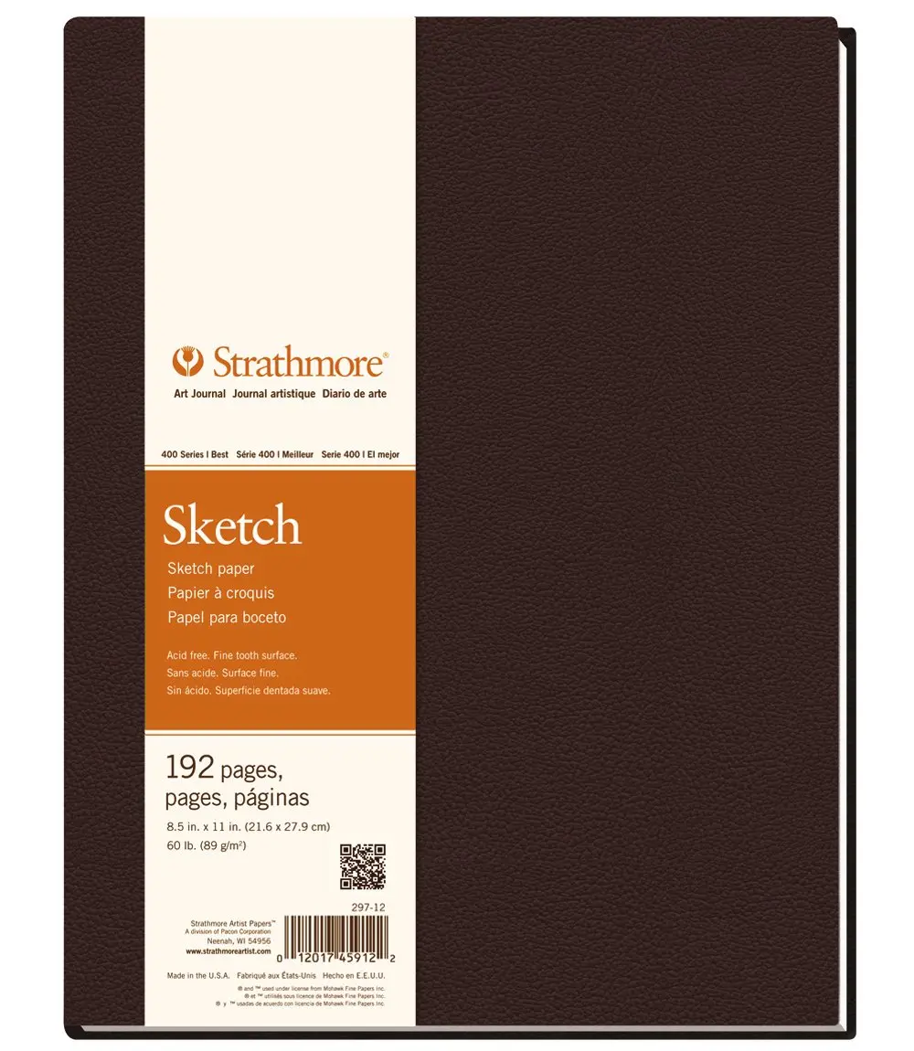 Strathmore 400 Series Hard Bound Sketch Journal, 8.5 x 11 inches | 192 Pages for Artists - main product image