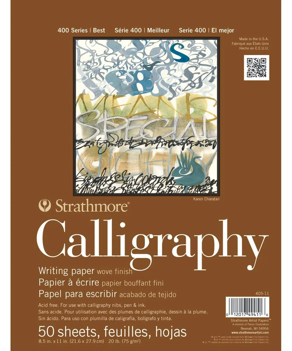 Strathmore Calligraphy Pad 8.5x11" | Smooth Ink Flow Surface, 50 Sheets - main product image