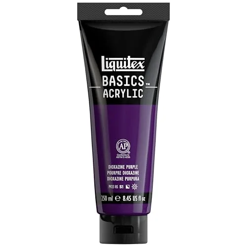 Liquitex Basics Acrylic Paint, Dioxazine Purple, 118ml (4oz) | ASTM D4236 Certified Non-Toxic - main product image