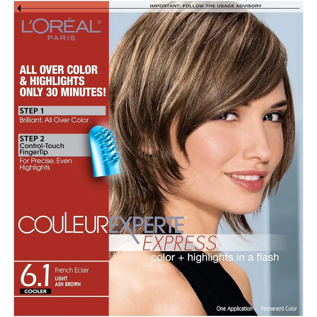 L'Oreal Paris Couleur Experte 2-Step Home Hair Color and Highlights Kit, French Éclair | Salon-Like All-Over Color & Highlights - main product image