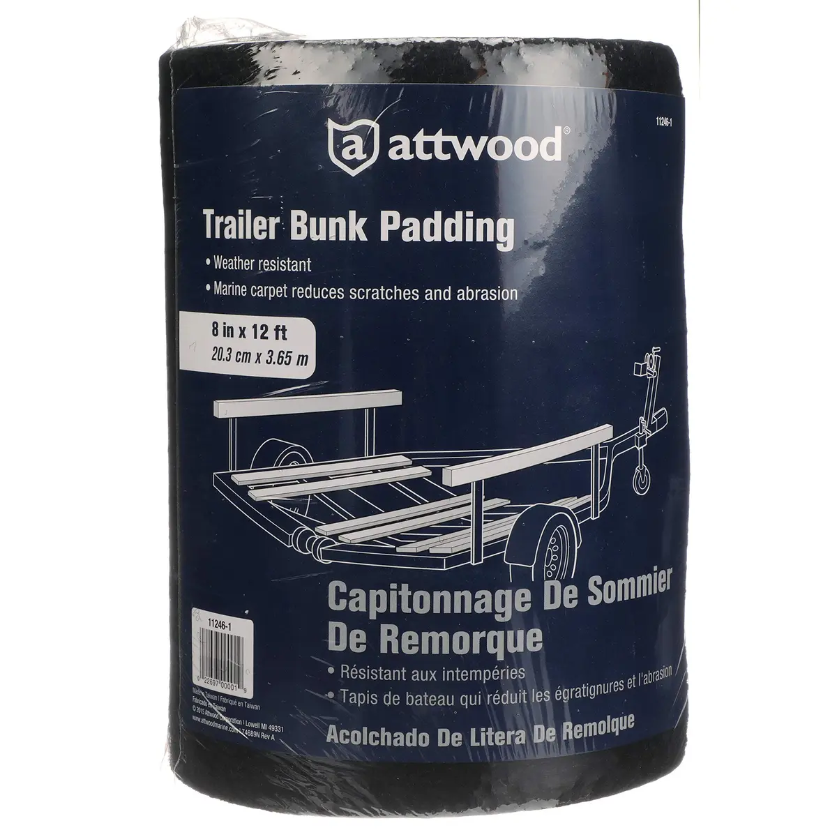 attwood Trailer Bunk Padding Weather-Resistant Polypropylene Marine Carpet Material 8" Wide | Protects Hulls & Easy to Install - view 6